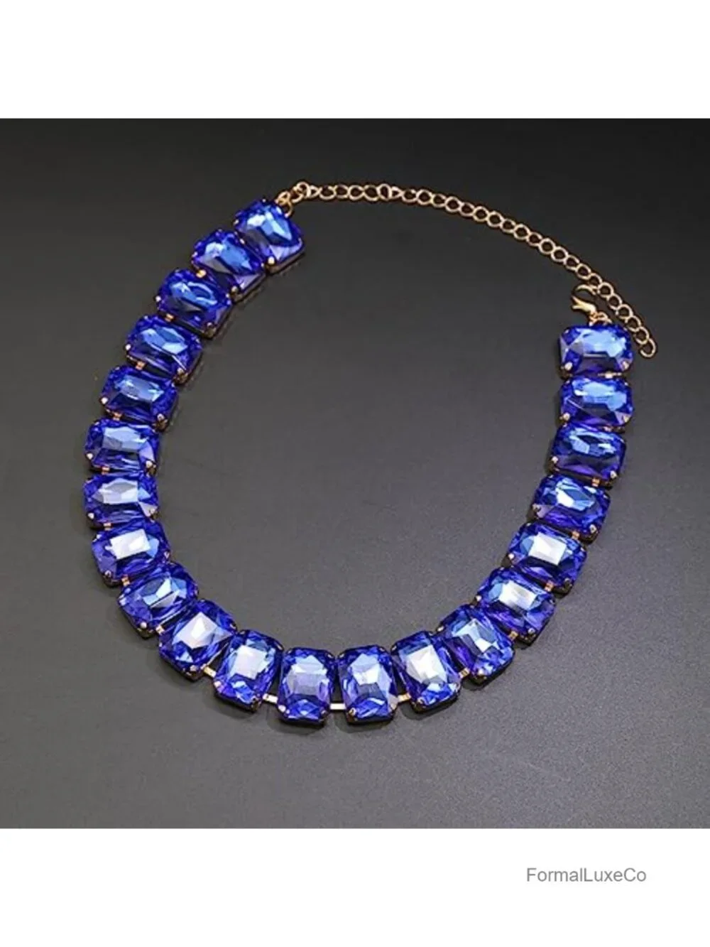 Chunky Crystal Rhinestone Choker Collar Necklace Statement Sparkly